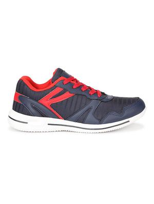 koxko navy blue fabric lace up sport shoes - 16524396 - Standard Image - 2