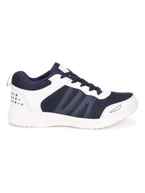 koxko navy blue fabric lace up sport shoes - 16524398 - Standard Image - 2