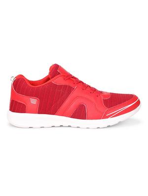 koxko red fabric lace up sport shoes - 16524408 - Standard Image - 2