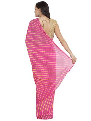 leheriya print saree with blouse - 16524735 - Standard Image - 2