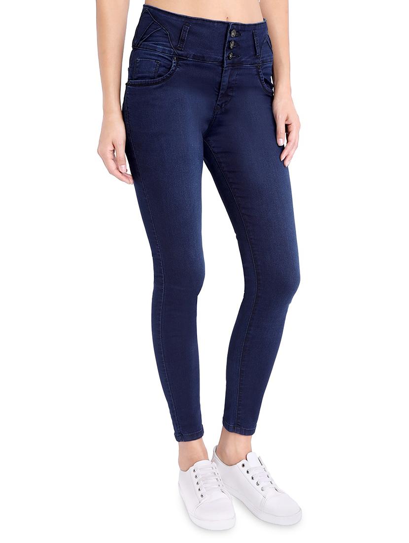 button detail high rise jeans - 16524941 - Zoom Image - 2