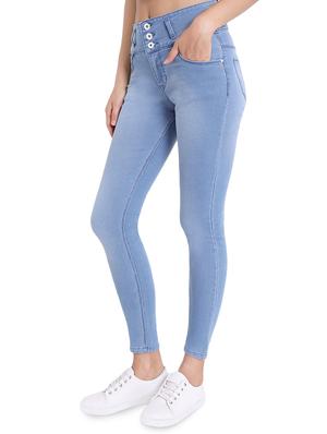 button detail high rise jeans - 16524943 - Standard Image - 2