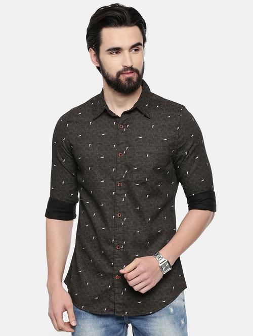 black printed casual shirt - 16525622 - Standard Image - 1