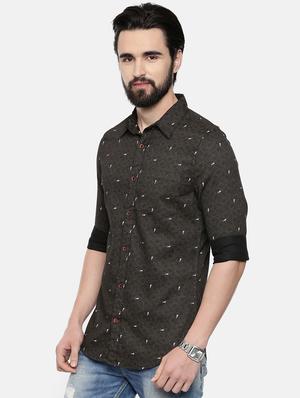 black printed casual shirt - 16525622 - Standard Image - 2
