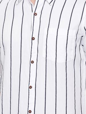 white striped casual shirt - 16525623 - Standard Image - 5