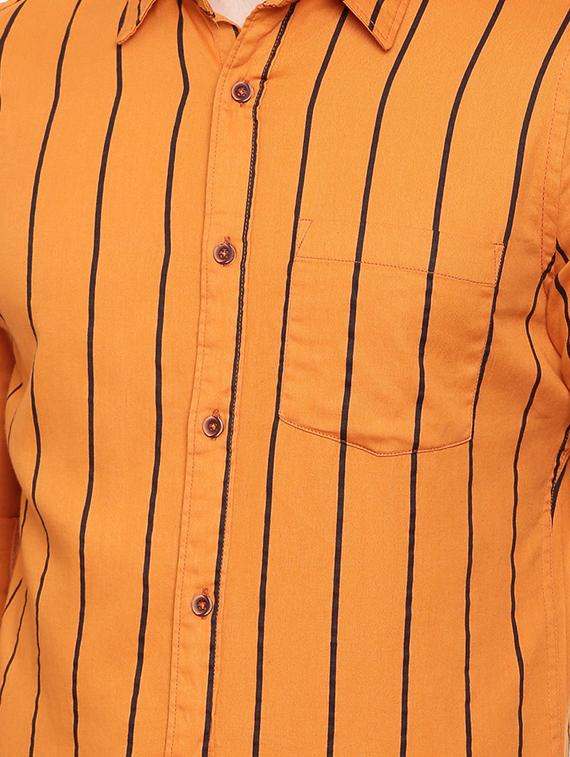 orange striped casual shirt - 16525624 - Zoom Image - 5