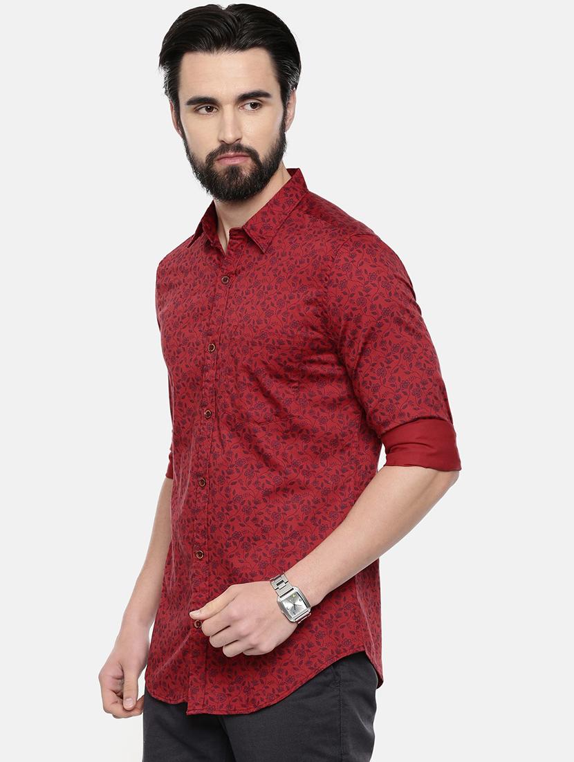 red floral print casual shirt - 16525643 - Zoom Image - 2