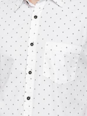 white printed casual shirt - 16525661 - Standard Image - 5