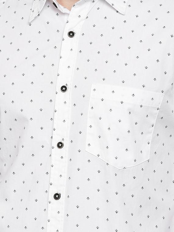 white printed casual shirt - 16525661 - Zoom Image - 5