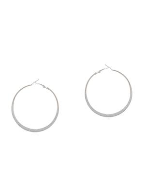 silver metal hoop earring - 16525890 - Standard Image - 2