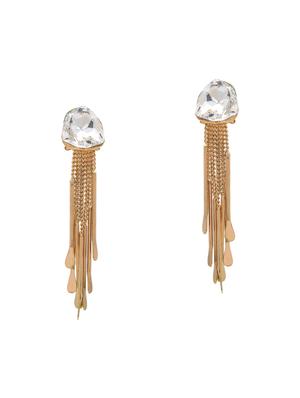 gold metal drop earring - 16525911 - Standard Image - 2