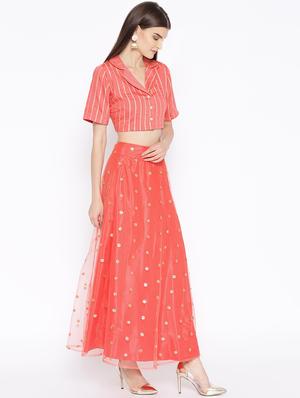 embellished flared lehenga - 16526090 - Standard Image - 2