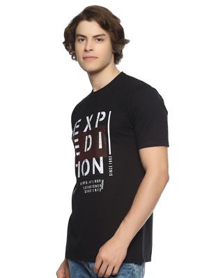 black typographic chest print t-shirt - 16527394 - Standard Image - 2