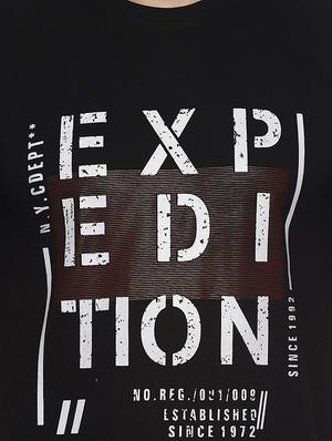 black typographic chest print t-shirt - 16527394 - Standard Image - 5