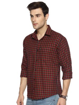 red checkered casual shirt - 16527479 - Standard Image - 2