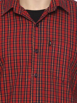red checkered casual shirt - 16527514 - Standard Image - 5