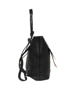 black leatherette (pu) fashion backpack - 16527580 - Standard Image - 5