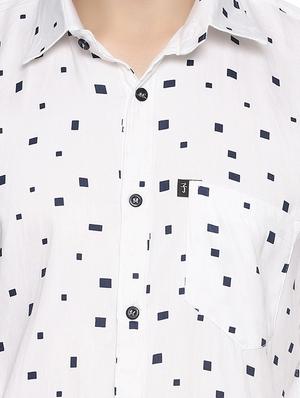 white printed casual shirt - 16527658 - Standard Image - 5