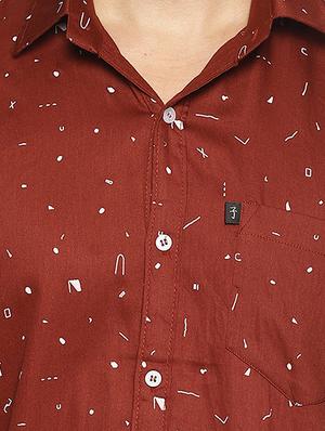 brown printed casual shirt - 16527660 - Standard Image - 5