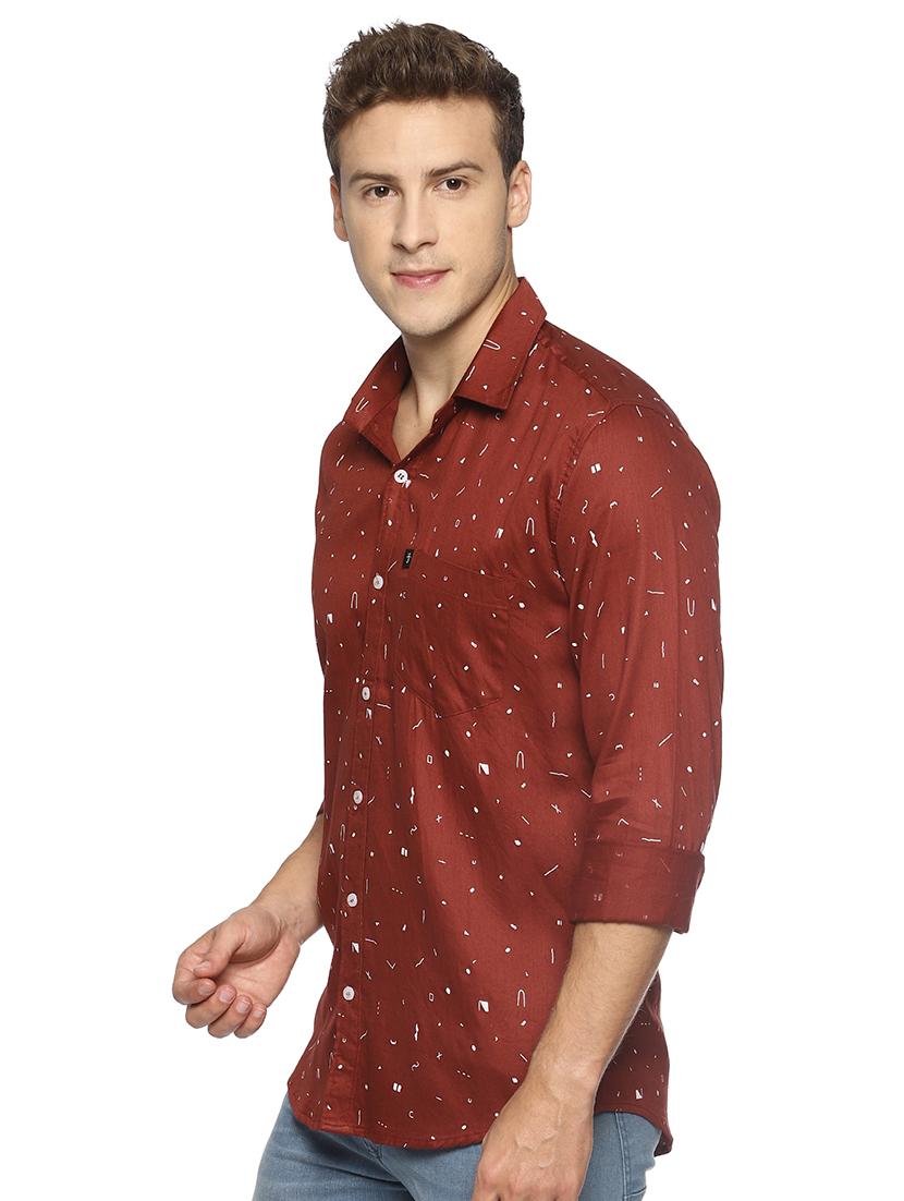 brown printed casual shirt - 16527660 - Zoom Image - 2