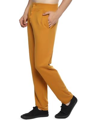 mustard solid full length track pant - 16527694 - Standard Image - 2