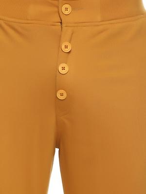 mustard solid full length track pant - 16527694 - Standard Image - 5