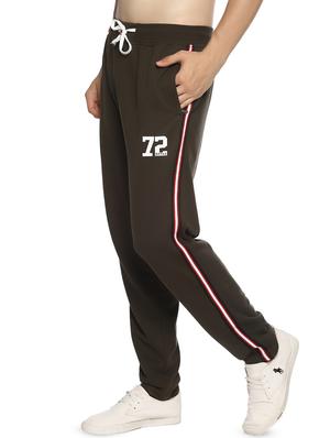 olive green side striped full length track pant - 16527699 - Standard Image - 2