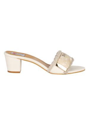 save more white leatherette slip on sandals - 16527914 - Standard Image - 2