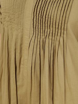 pintuck solid a-line kurta - 16528195 - Standard Image - 5