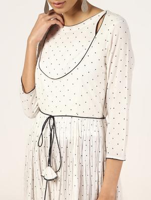 polka dots flared kurta - 16528196 - Standard Image - 5