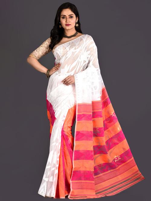 floral jamdani saree - 16528340 - Standard Image - 1