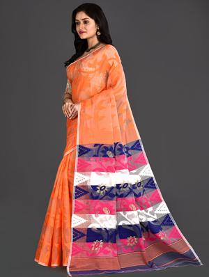 floral jamdani saree - 16528350 - Standard Image - 2