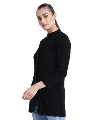 mandarin neck pocket detail cardigan - 16528706 - Standard Image - 2