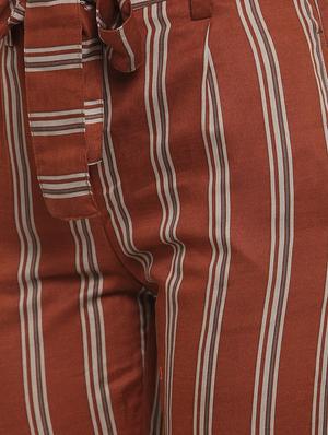 tie knot striped flat front trouser - 16528754 - Standard Image - 5
