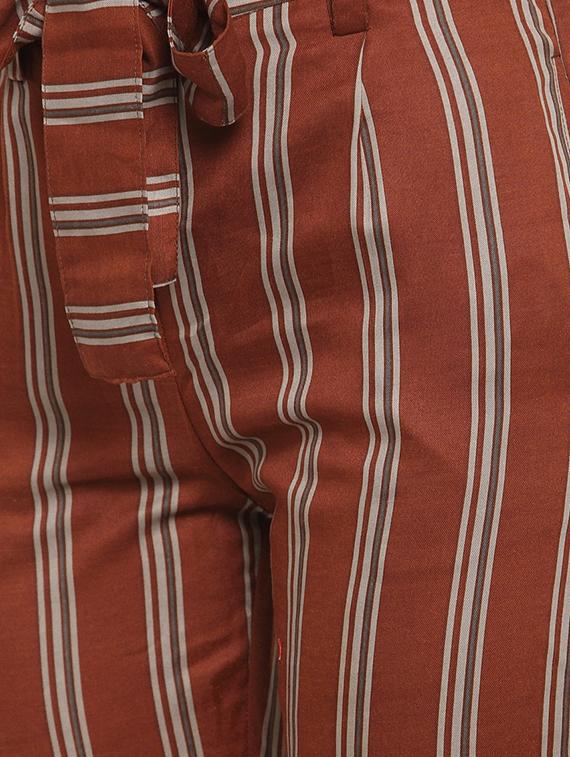 tie knot striped flat front trouser - 16528754 - Zoom Image - 5