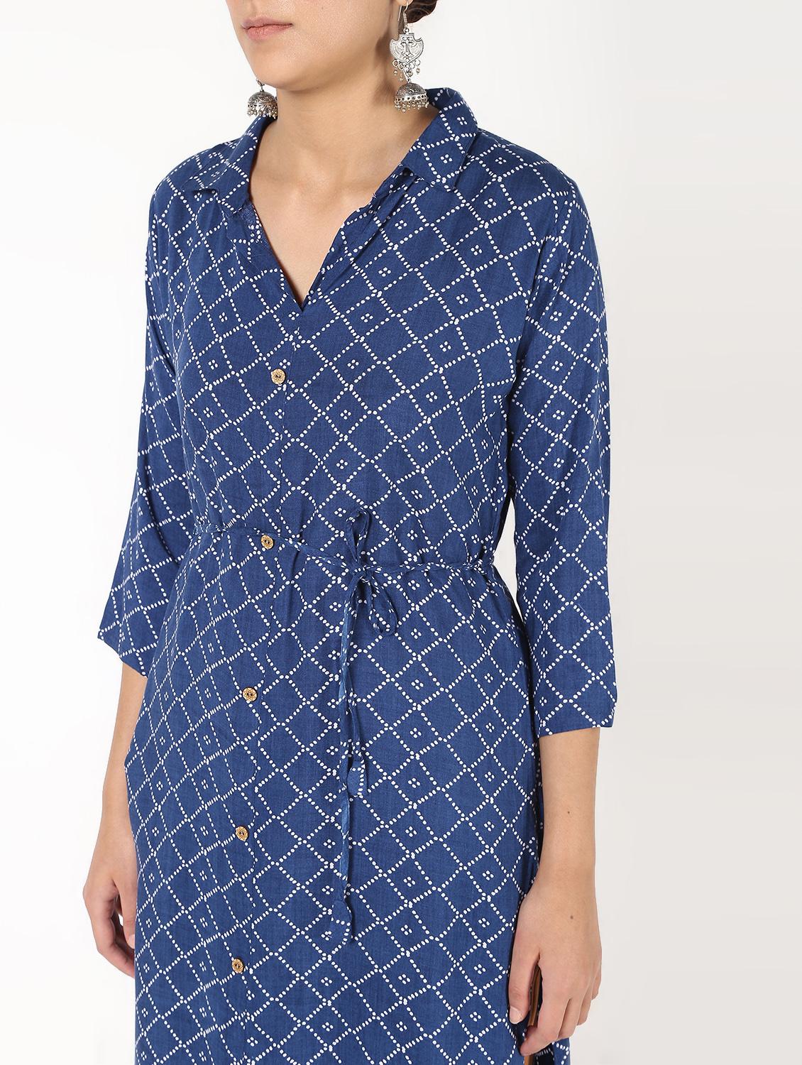 printed straight kurta - 16529632 - Zoom Image - 5