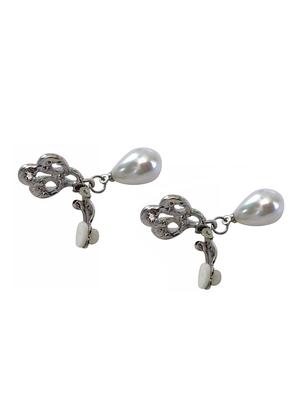 beige metal studs earring - 16529646 - Standard Image - 2