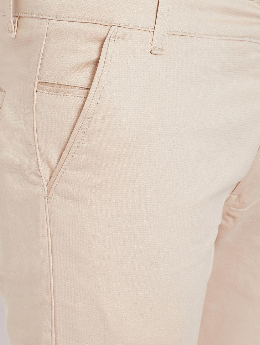 beige solid chinos - 16530046 - Zoom Image - 5
