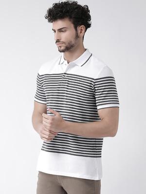 white striped polo t-shirt - 16530826 - Standard Image - 2