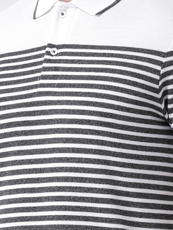 white striped polo t-shirt - 16530826 - Zoom Image - 5