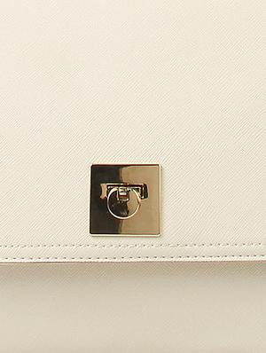 white leatherette (pu) regular satchel - 16531190 - Standard Image - 5