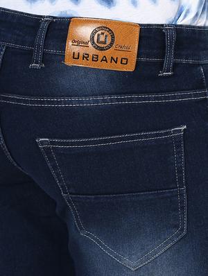 dark blue light washed biker denim jeans - 16531214 - Standard Image - 5
