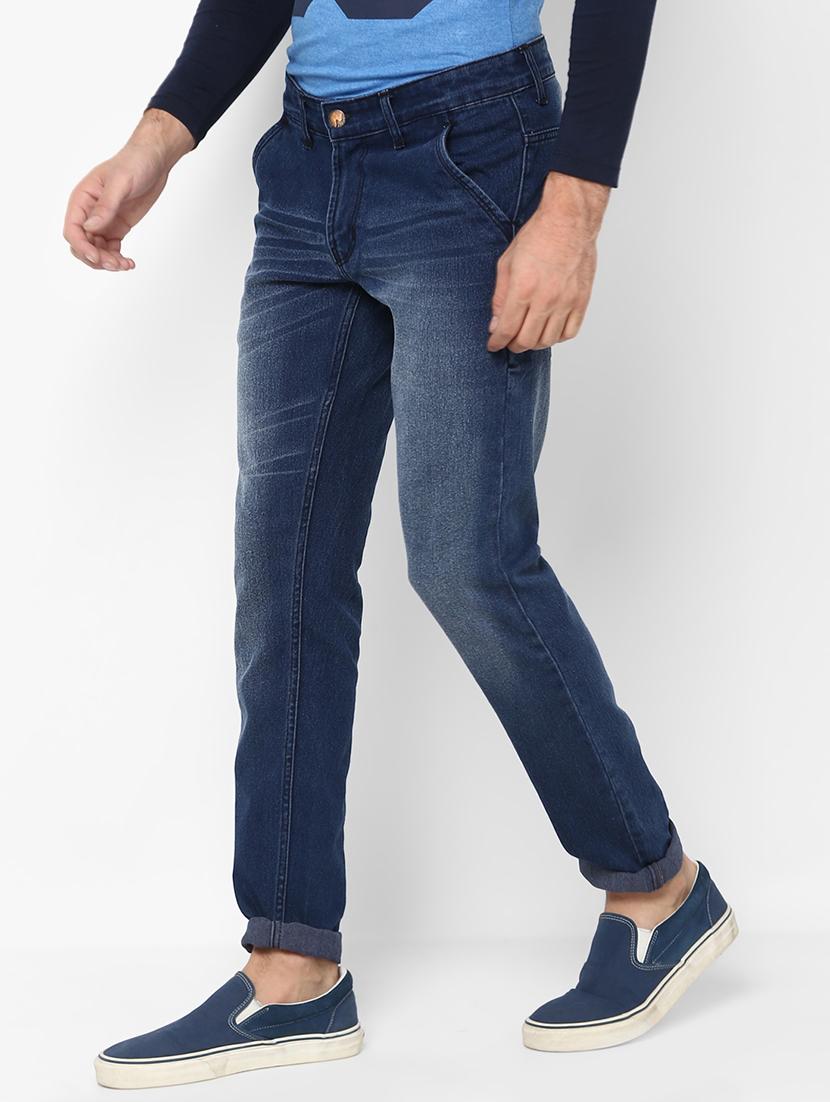 dark blue heavy washed denim jeans - 16531233 - Zoom Image - 2