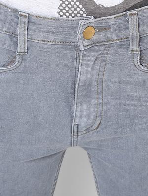 grey light washed denim jeans - 16531239 - Standard Image - 5