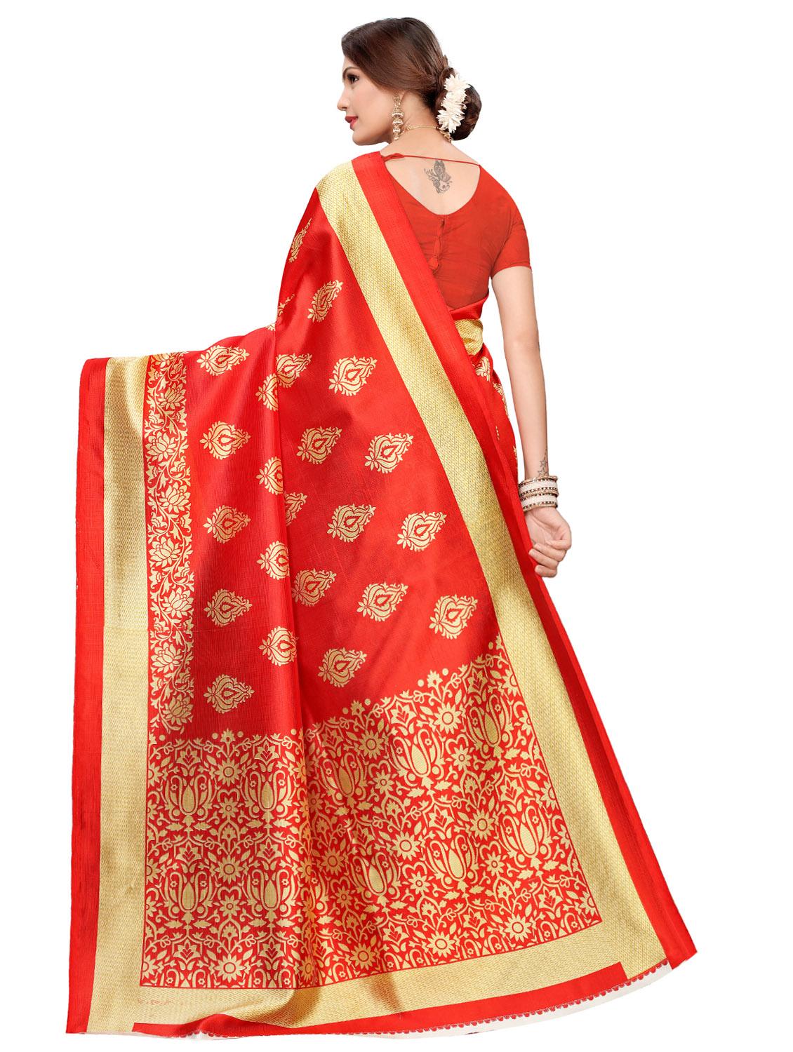 half & half bhagalpuri saree with blouse - 16531791 - Zoom Image - 2