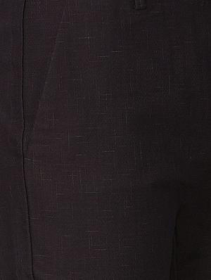 maroon textured flat front casual trouser - 16532464 - Standard Image - 5