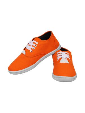 orange lace up sneakers - 16532486 - Standard Image - 2