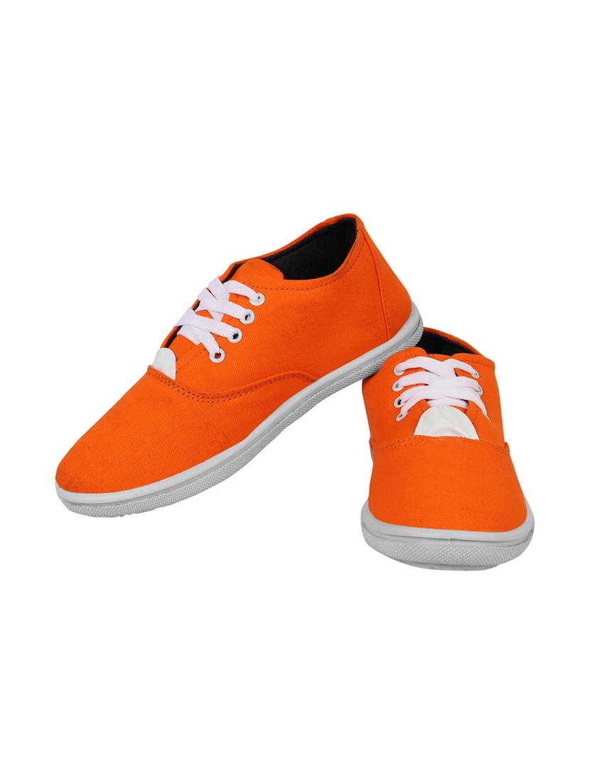 orange lace up sneakers - 16532486 - Zoom Image - 2