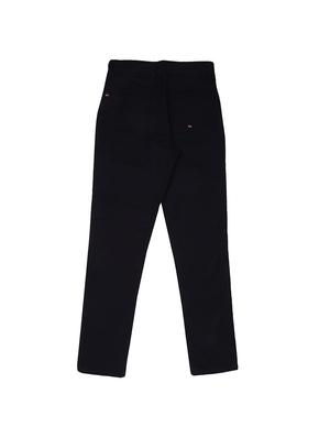 black cotton blend casual trouser - 16533299 - Standard Image - 2