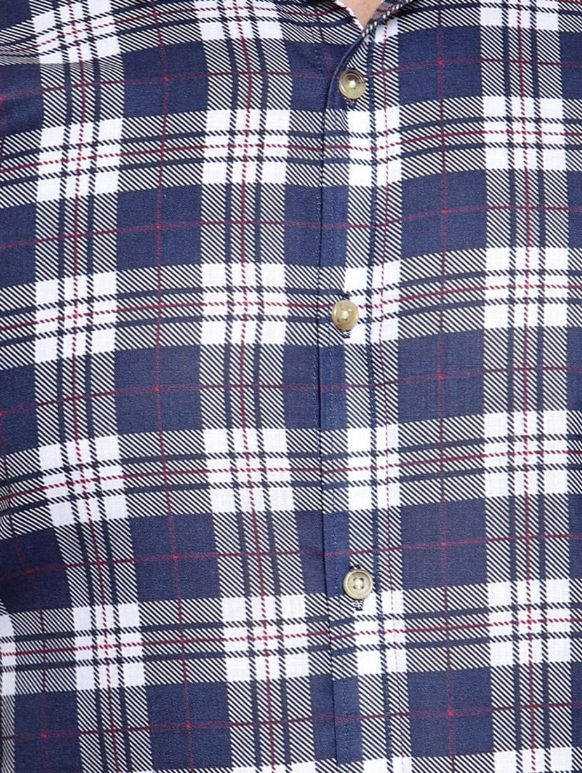 blue checkered casual shirt - 16533677 - Zoom Image - 5